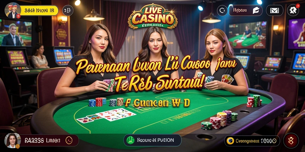 Tampilan permainan Live Casino yang mendebarkan dan interaktif.