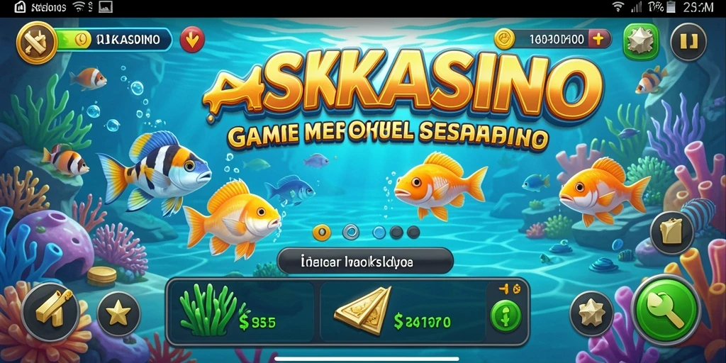 Tampilan gameplay ASKASINO yang mengasyikkan dengan berbagai jenis ikan.
