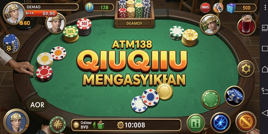 Tangkapan layar gameplay QiuQiu yang menarik dan kompetitif.