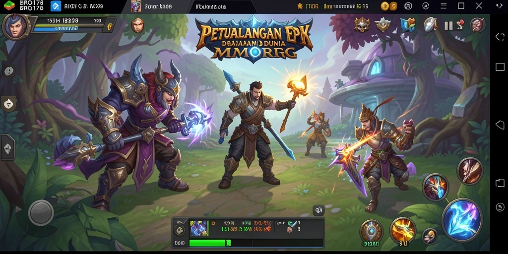 Tangkapan layar gameplay menampilkan aksi pertempuran yang mendebarkan dalam MMORPG.