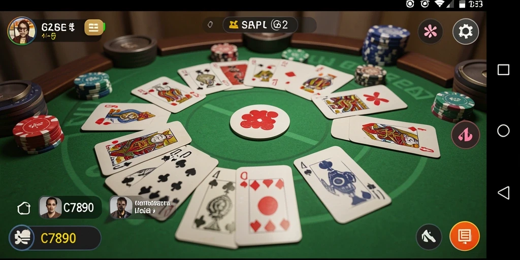 Tampilan screenshot C7890 menampilkan gameplay Gaple yang seru.