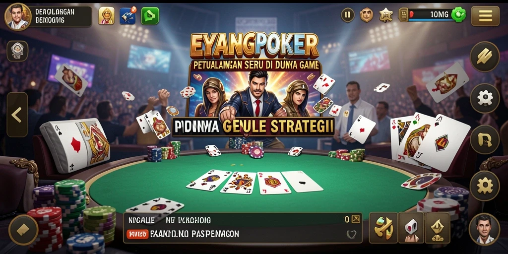 Tampilan gameplay <strong>EYANGPOKER</strong> yang seru dan mendebarkan.