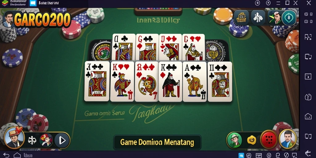 Tampilan aksi seru dalam permainan domino GARCO200.