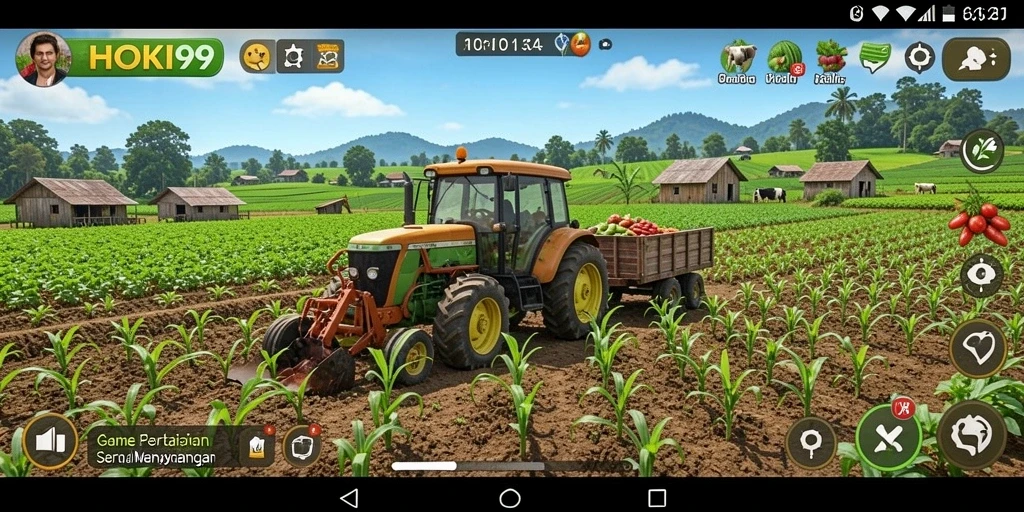 Screenshot HOKI99 menampilkan aksi berkebun yang seru dan interaktif.