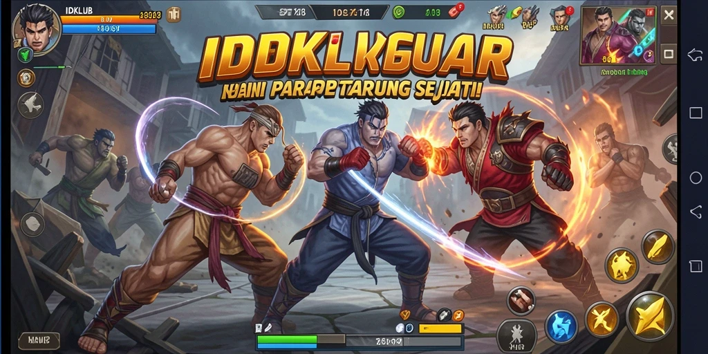 Tampilan gameplay epik dalam pertarungan seru IDKLUB