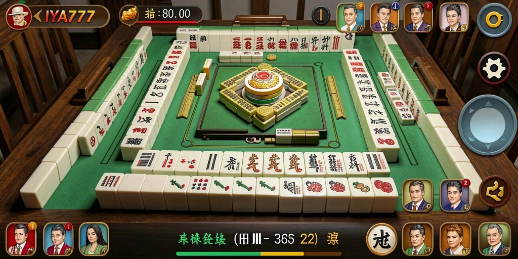 Tangkapan layar IYA777 menunjukkan aksi permainan Mahjong yang seru.