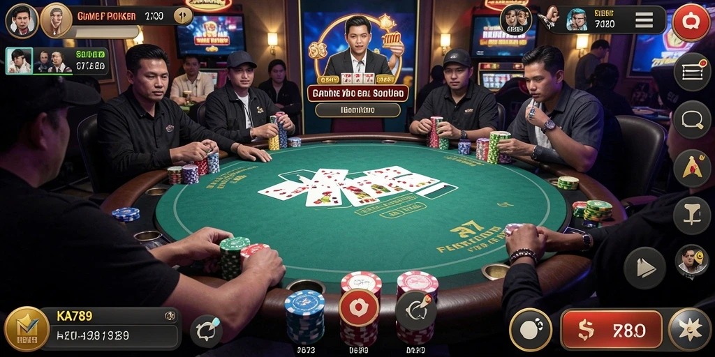 Tampilan screenshot KA789 menunjukkan gameplay Poker yang menarik dan seru.