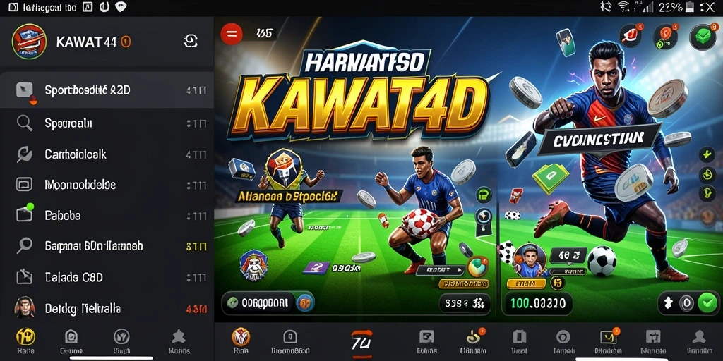 Screenshot KAWAT4D menampilkan taruhan olahraga dengan antarmuka yang menarik.