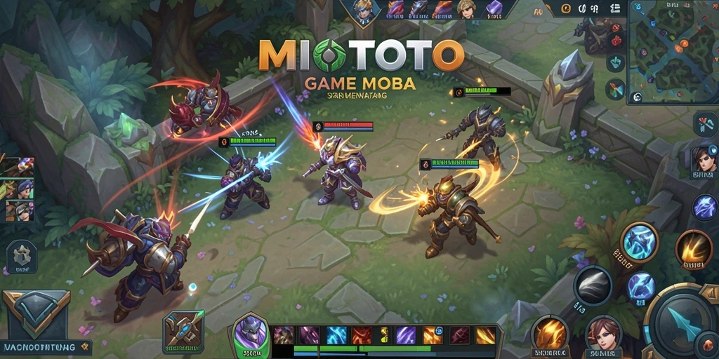Tampilan gameplay seru dalam game MOBA MIOTOTO.