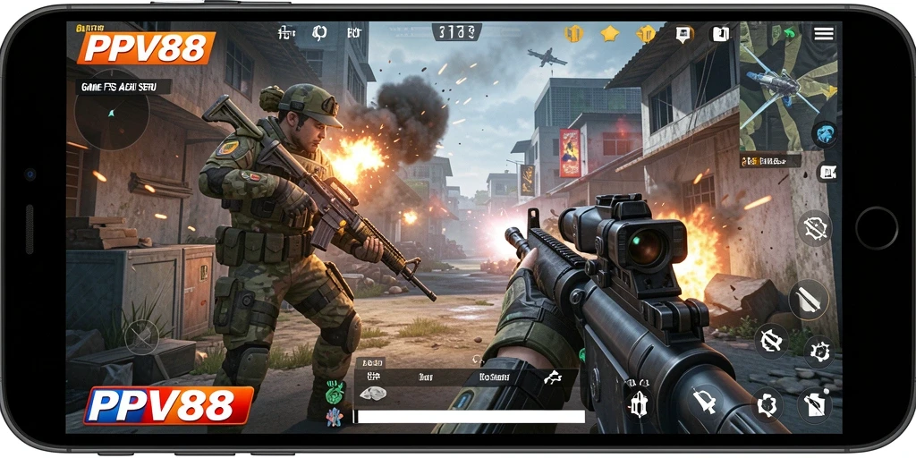 Tampilan gameplay PPV88 yang mendebarkan dengan aksi tembak-menembak di lapangan.