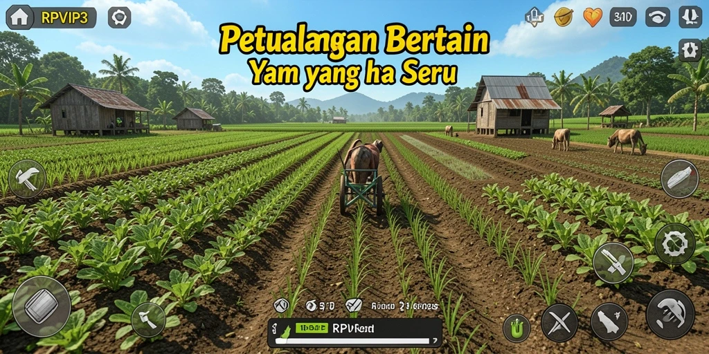 Screenshot RPVIP3 menampilkan aktivitas bertani yang seru dan interaktif.