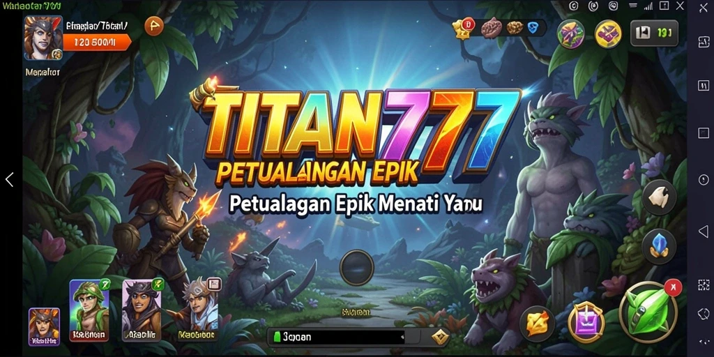 Screenshot gameplay menampilkan aksi mendebarkan dalam petualangan TITAN777.