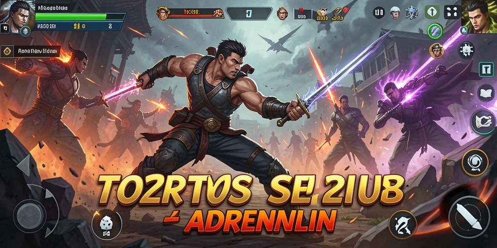 Screenshot TO288 menampilkan aksi pertarungan seru di arena.